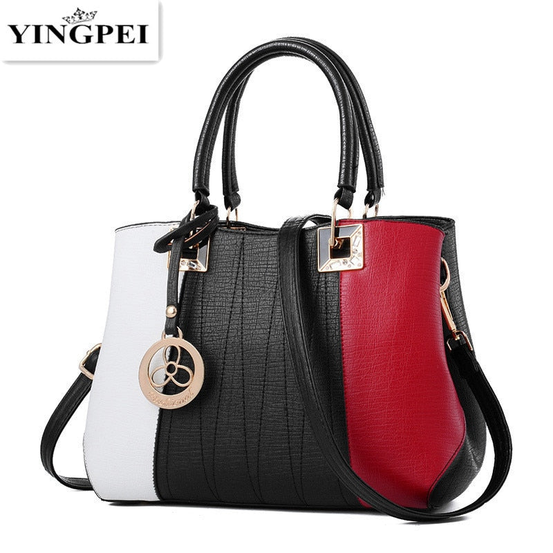 YINGPEI Women Handbags High Quality Women Bag Fashion Patchwork Designer Ladies Big PU Leather Lady Shoulder Bag Tote Gifts