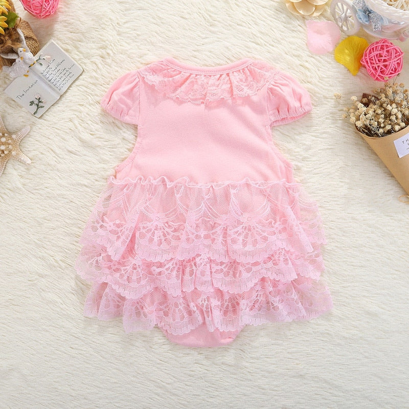 Lawadka Summer Style Lace Cotton Baby Rompers Bowknot Newborn Infant Clothing Toddler Baby Girls Jumpsuits