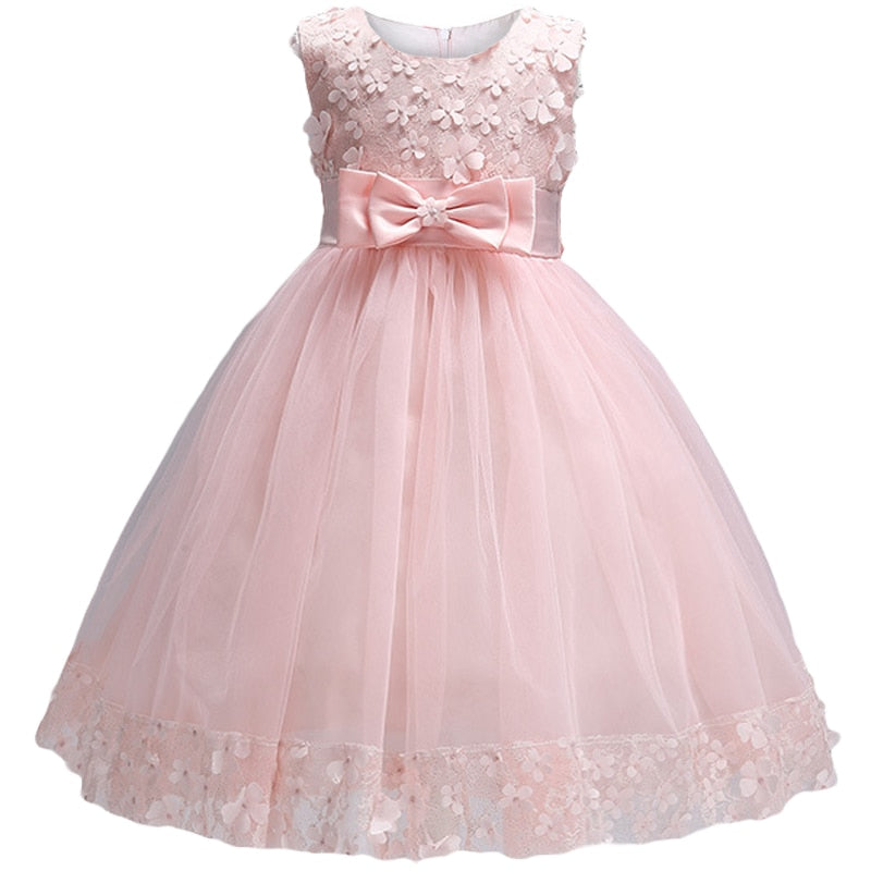 Lace Girls Wedding Party Dresses For Girl&amp;#39;s Birthday Baby Kids Costume Evening Ball Dress Teenager Vestidos Clothes