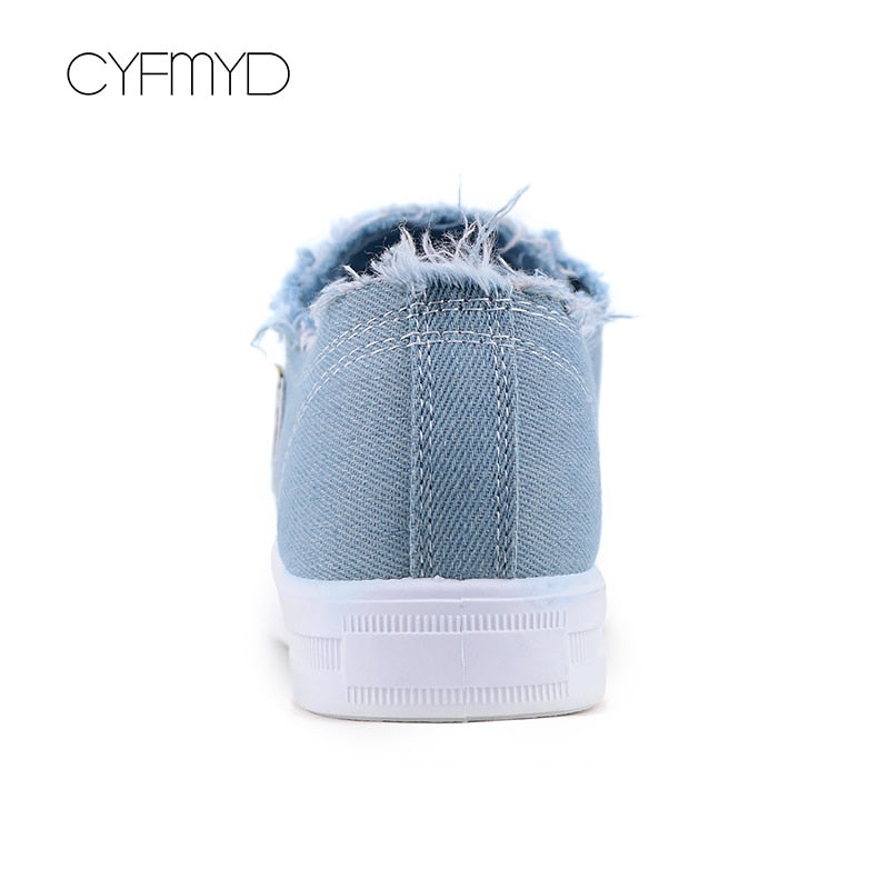 Women&amp;#39;s Canvas Shoes Casual Lace-Up Denim Shoe Summer Tennis For Girl Flat Vulcanized Shoes White Women&amp;#39;s Sneakers 2022
