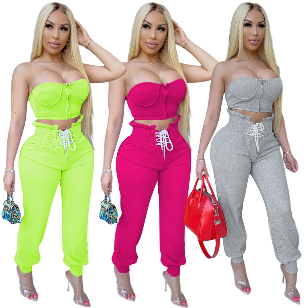 two peice set for women two piece outfits 2 pieces sets women outfits crop tops pants tracksuit  clothes for female
