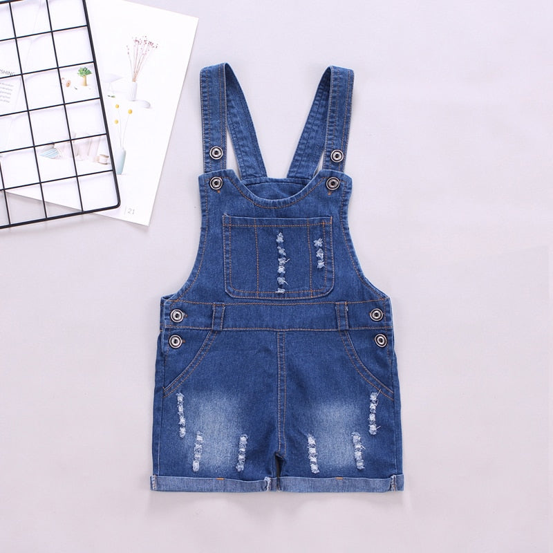 IENENS Fashion Classic Girl Boys Shorts Overalls Summer Baby Girls Boy Jeans Dungarees Child Kids Boy Denim Trousers Pants 3-5Y