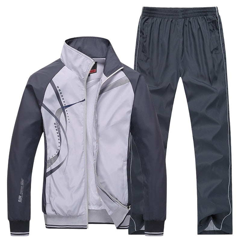 Men&#39;s Set Spring Autumn Jogging Sportswear One Piece Sport Suit