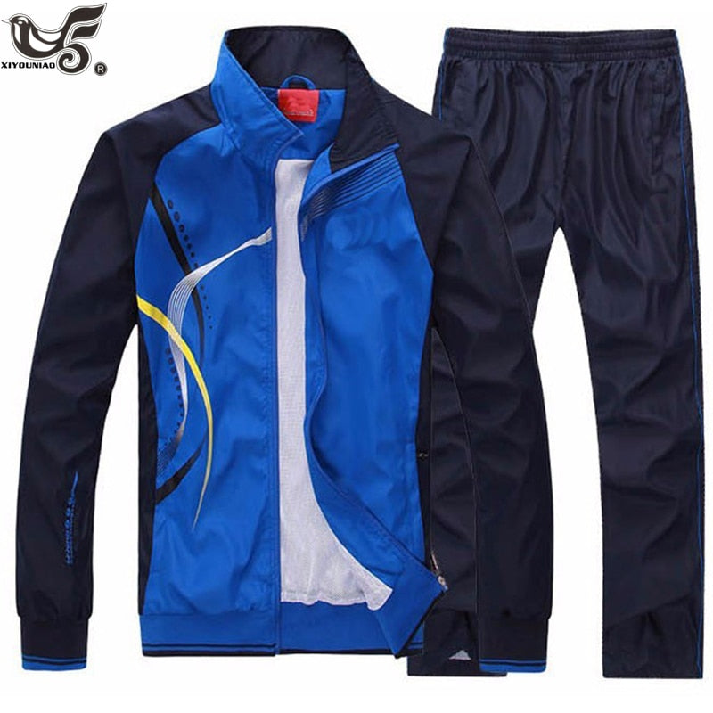 Men&#39;s Set Spring Autumn Jogging Sportswear One Piece Sport Suit