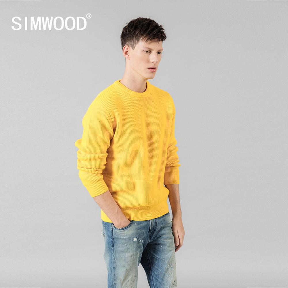 SIMWOOD 2022 Autumn Winter Warm Sweater Men Casual Special Neck Design Knitwear Pullovers High Quality Brand Clothing SI980567
