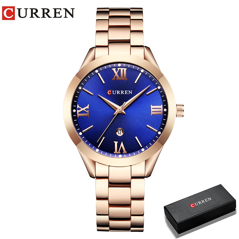 CURREN Gold Watch Women Watches Ladies 9007 Steel Women&amp;#39;s Bracelet Watches Female Clock Relogio Feminino Montre Femme