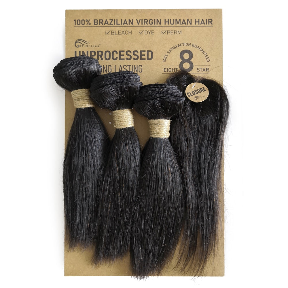 Short Ombre Human Hair Bundles with Closure Brazilian Jerry Curly Bundles with Closure 8 10 12inch Short Natural Human Hair