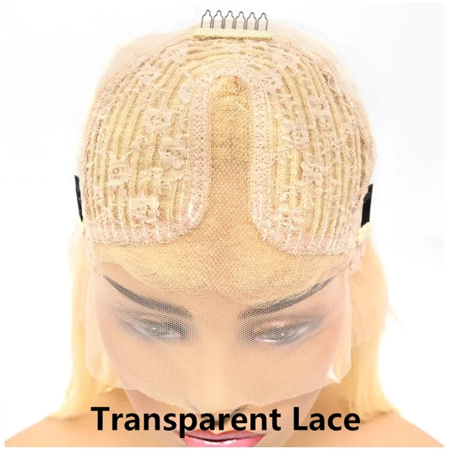 Lace Front Human Hair Wigs Colored Blue Transparent Lace Frontal Wig Human Hair 613 Blonde Lace Front Wig Body Wave Lace Wigs
