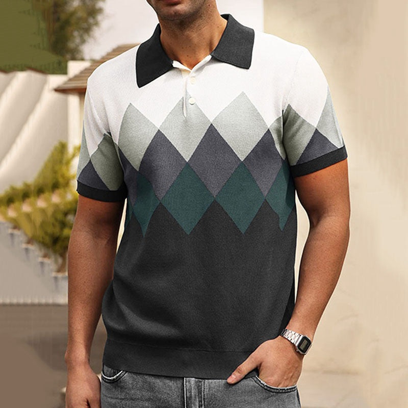 Foreign Trade Men&#39;s Business Casual Short-Sleeved Polo Shirt for Summer