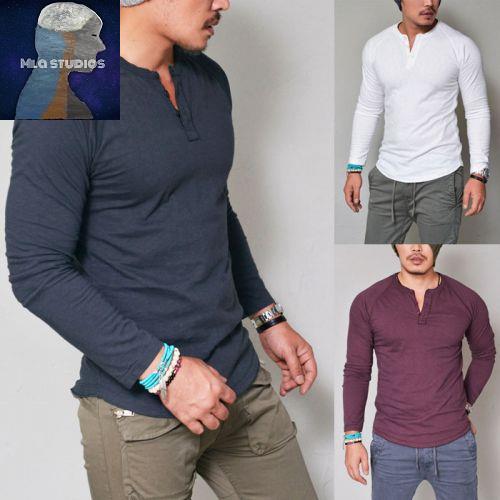 Autumn Men&#39;s Bottomming Shirt Long Sleeve Slim T-shirt Long Sleeve T-shirt