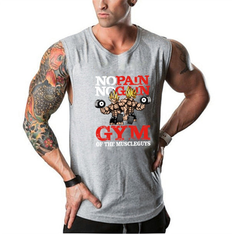 New Gym Tank Tops Mens Undershirt Sporting Wear workout Bodybuilding Men Fitness Exercise Clothing Vest Sleeveless Shirt
