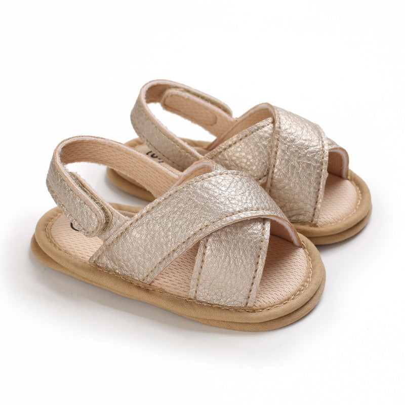 Summer Baby Kid Boy Girl Sandals PU Prewalker Newborn Leather Soft Sole Crib Shoes Fashion Baby Shoes