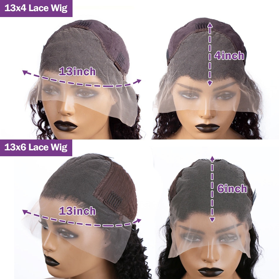 Wigirl 13x6 Transparent Body Wave Lace Front Bob Wig 13x4 Human Hair Wigs Remy 250% Short Water Wave Lace Frontal Wig For Women