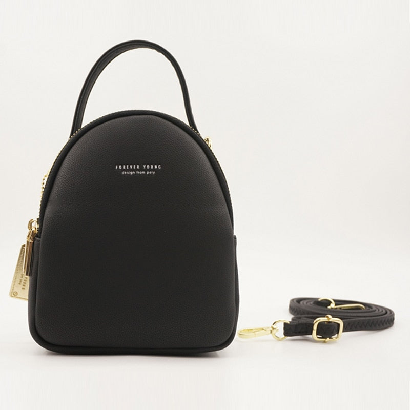 YIZHONG Leather Mini Backpacks Purse for Women Ladies Bookbag MultiFunction Luxury Shoulder Bag Small School Backpack Mochila