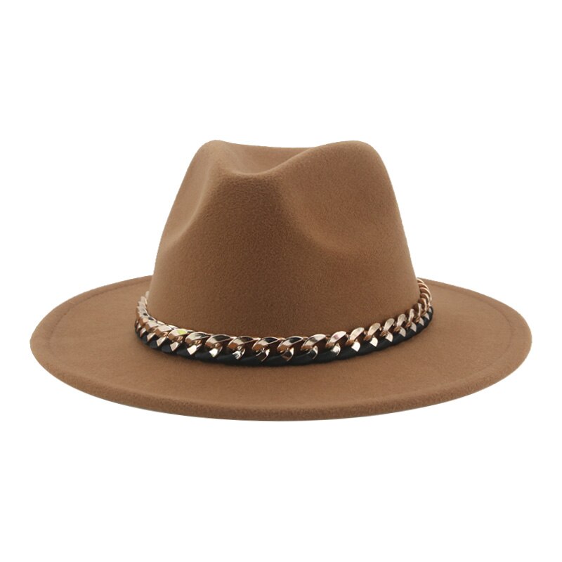 Hats for Women Fedora Women Hat Panama Hats for Men Church Chain Belt Cowboy Casual Hip Hop Winter Women&#39;s Hat Sombrero Hombre