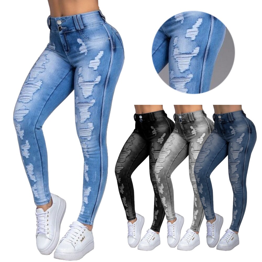 OEM Ladies Fashion Small Foot Ripped Denim Pants Women Jeans Wholesale -  China Jeans for Women and Jeans Women price | Made-in-China.com