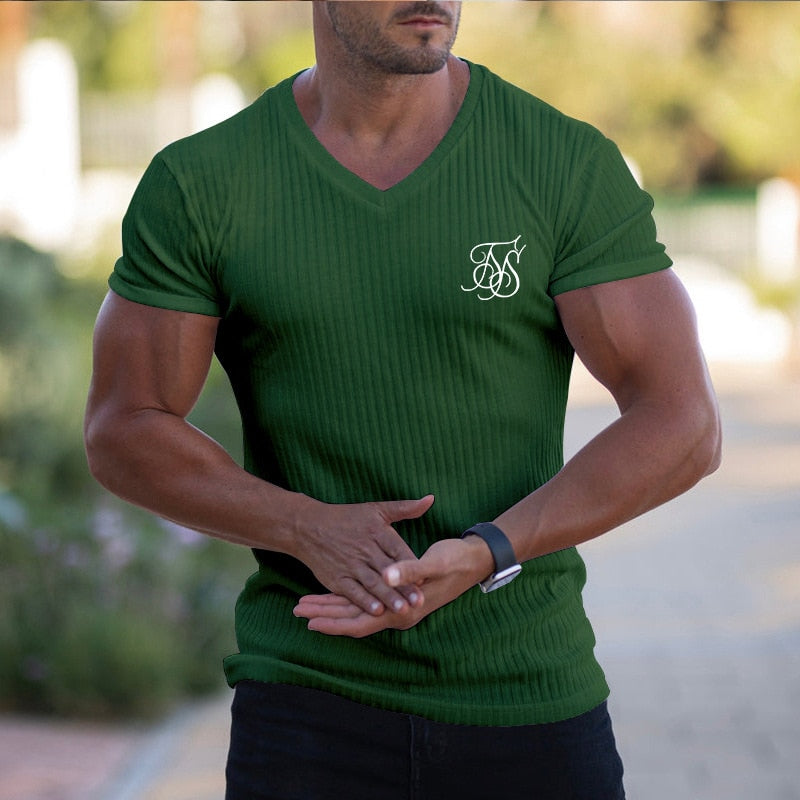 2023 NEW Sik Silk T Shirt Men Summer Short Sleeve Compression T shirt Mesh Tops Tee Male Clothing Fashion Sports T-shirts