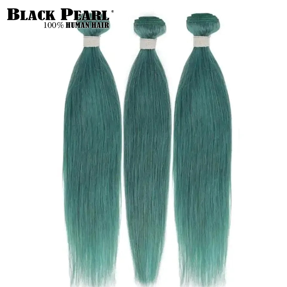 Black Pearl hair Human Hair Bundles Green Brazilian Hair Weave Bundles Straight Green Sew In Hair Weave Bundles Remy Human Hair
