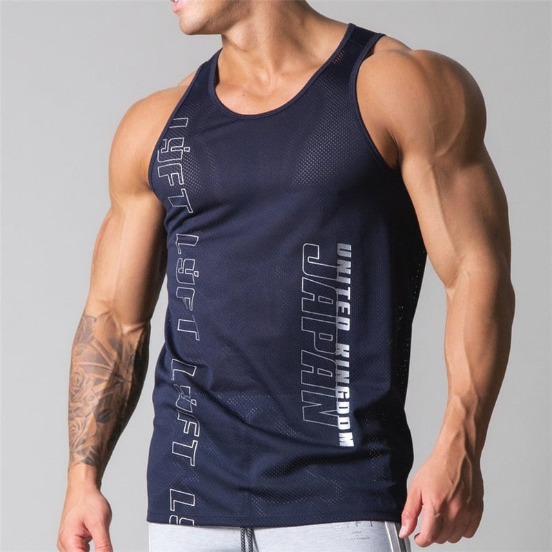 Men&amp;#39;s Casual Mesh Breathable Workout Gym Men&amp;#39;s Vest Muscle Sleeveless Sportswear Shirt Fashion Bodybuilding Vest Fitness Vest