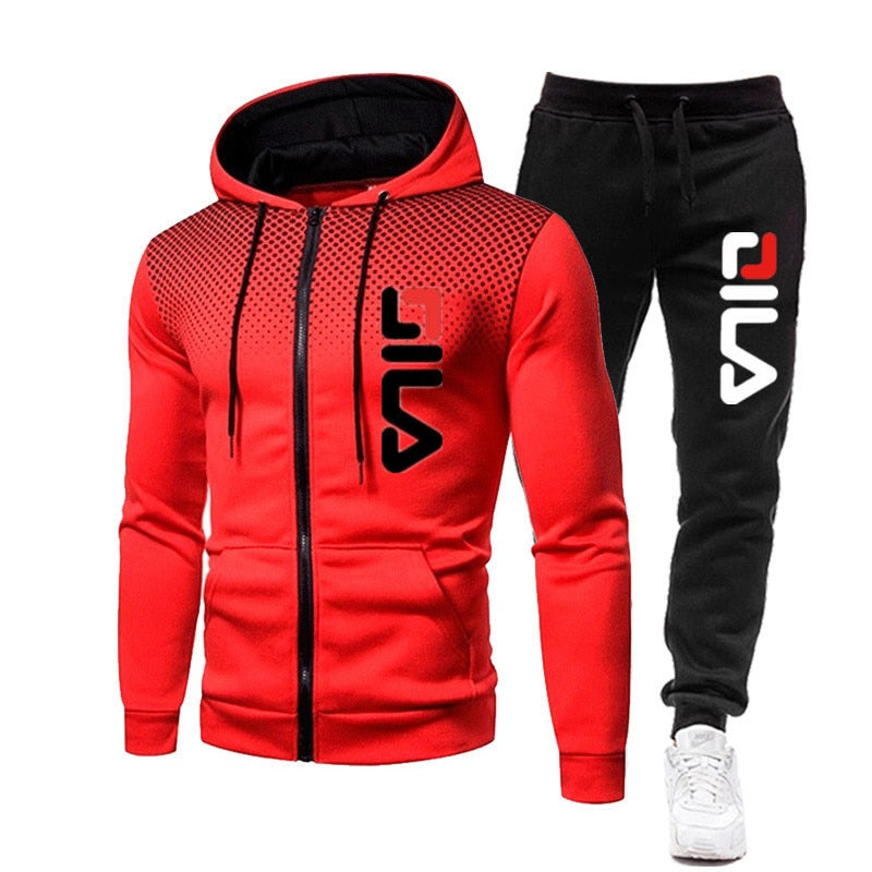 2023 New Brand Men&amp;#39;s Sportswear Two Piece Set Warm Jackets and Pants Tracksuit Zipper Coats Outdoor Hoodies Sports Suits Jogging