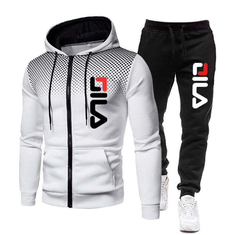 2023 New Brand Men&amp;#39;s Sportswear Two Piece Set Warm Jackets and Pants Tracksuit Zipper Coats Outdoor Hoodies Sports Suits Jogging