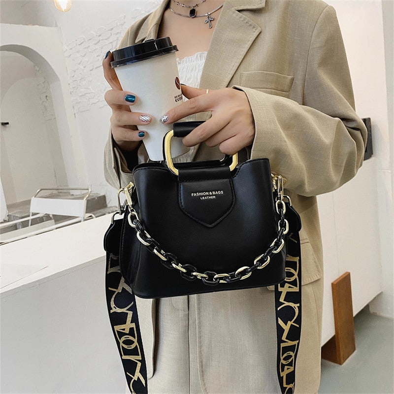 2021Winter New Women Top-handle Mini Bucket Bag Pure Color Luxury Designer Handbags Quality Leather Messenger Shoulder Cross Bag