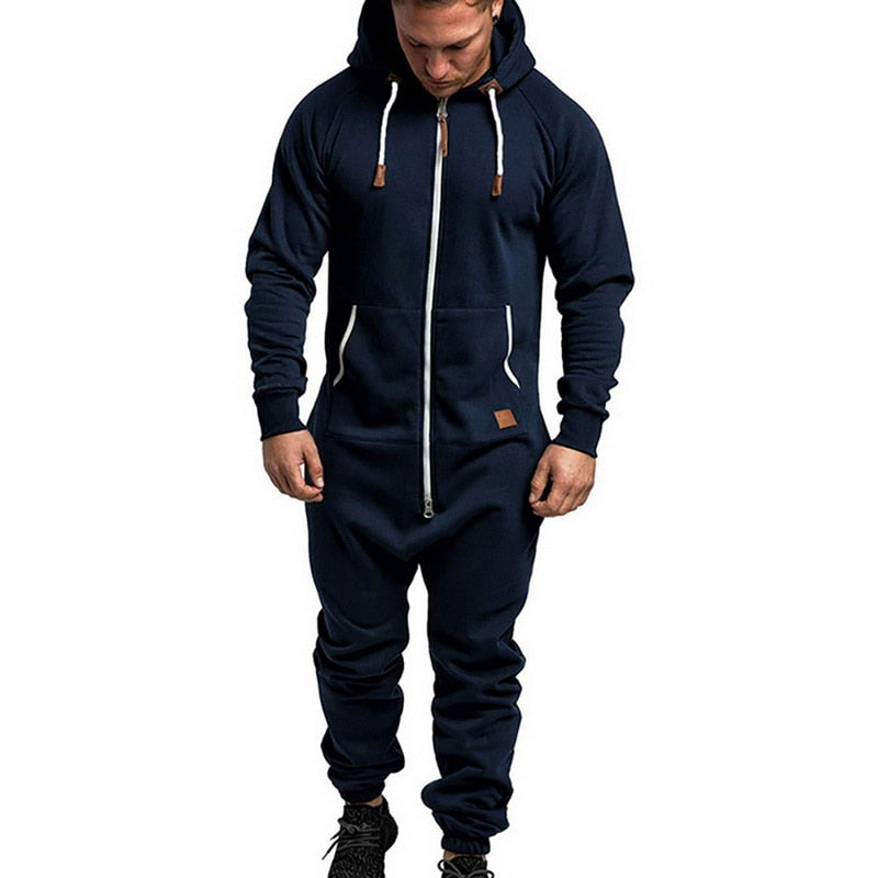 2022 Men&amp;#39;s Jumpsuit Hooded Plush Jumpsuit Home Clothing Camouflage Printing Personalized Leisure Suit