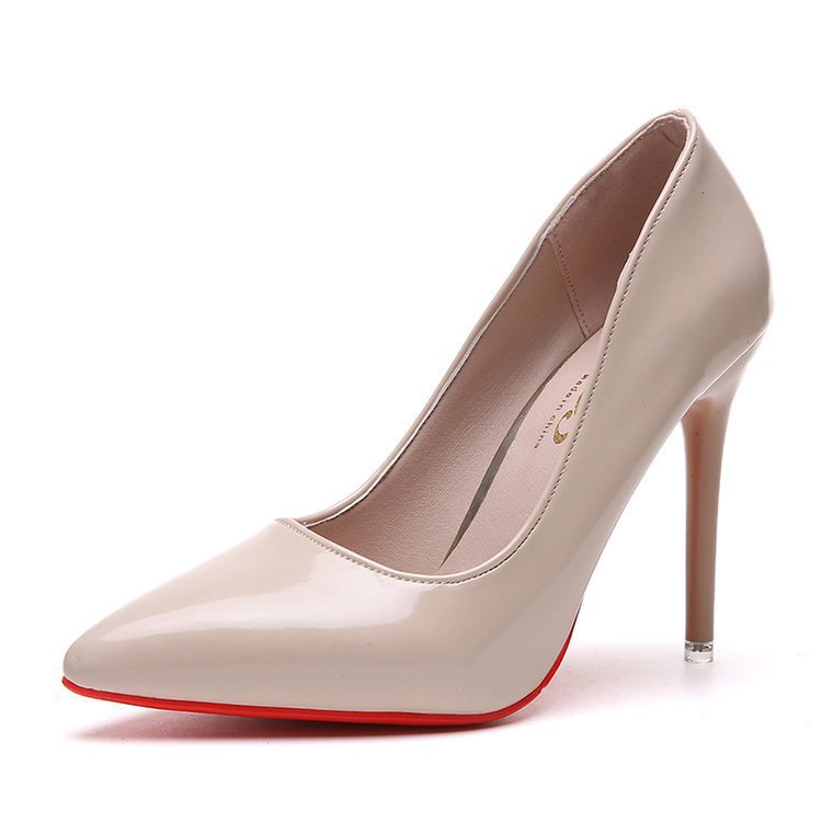 Women Shoes Spring Patent Leather Stiletto Women&amp;#39;s Single Shoes Pointed Dress Bride Bridesmaid Wedding Shoes