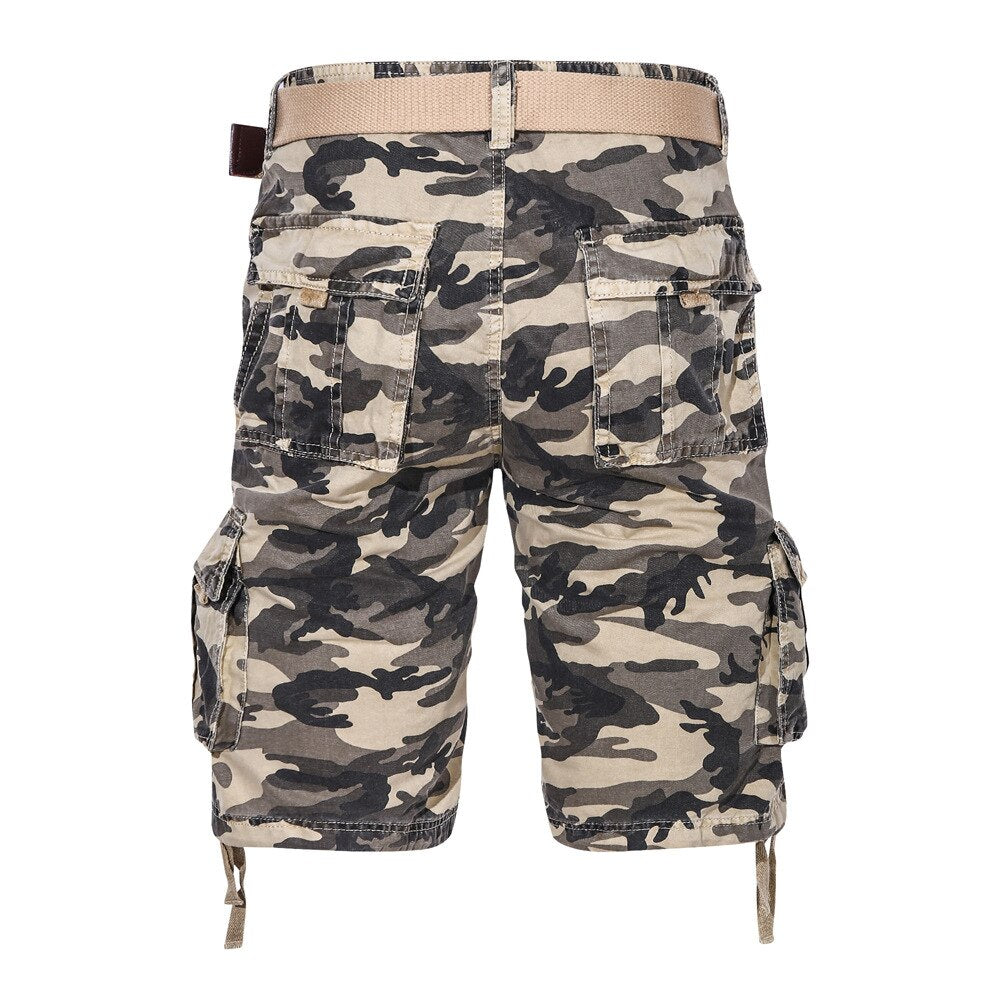 Cargo Shorts Men 2022 Summer Breeches Pocket Army Camo Bermuda Male Knee Length Men&#39;s Cotton Military Clothing Camouflage Shorts