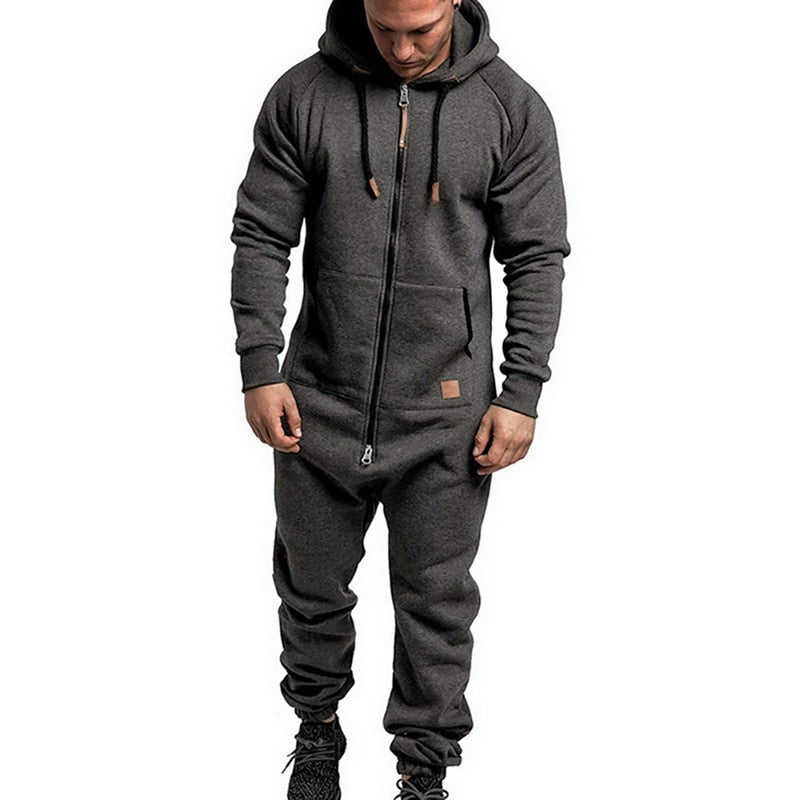 2022 Men&amp;#39;s Jumpsuit Hooded Plush Jumpsuit Home Clothing Camouflage Printing Personalized Leisure Suit