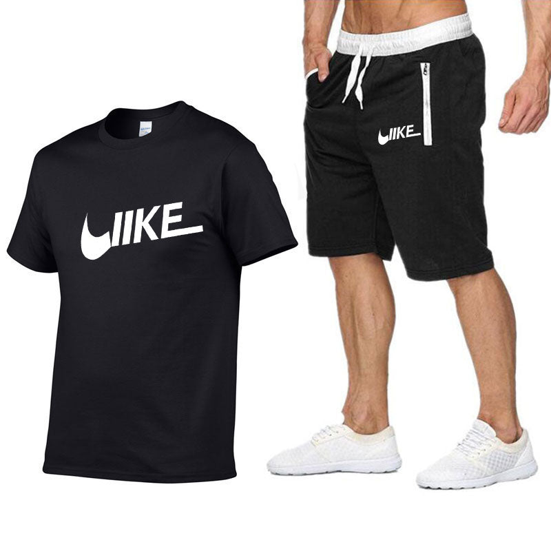 New Summer Streetwear Men Set Tracksuit Man Oversized Clothes Printed T shirt Shorts Pants Sportswear Mens T-shirt 2-Piece Suit