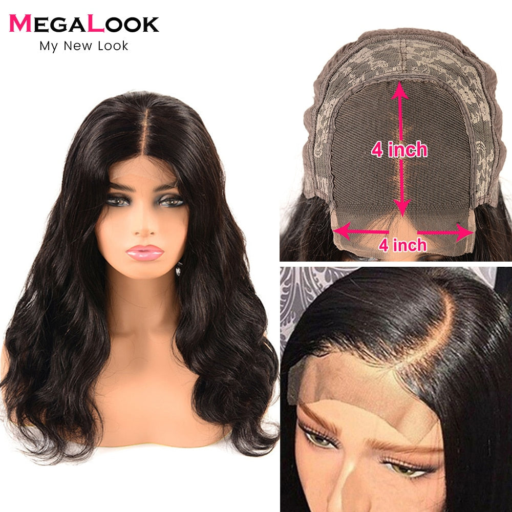 30 Inch Lace Front Wig T Part Transparent Lace Frontal Wigs For Women Remy Brazilian Body Wave Human Hair Wigs 4x4 Closure Wig