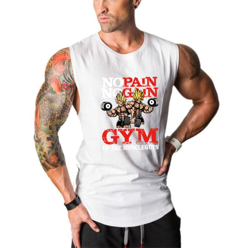 New Gym Tank Tops Mens Undershirt Sporting Wear workout Bodybuilding Men Fitness Exercise Clothing Vest Sleeveless Shirt